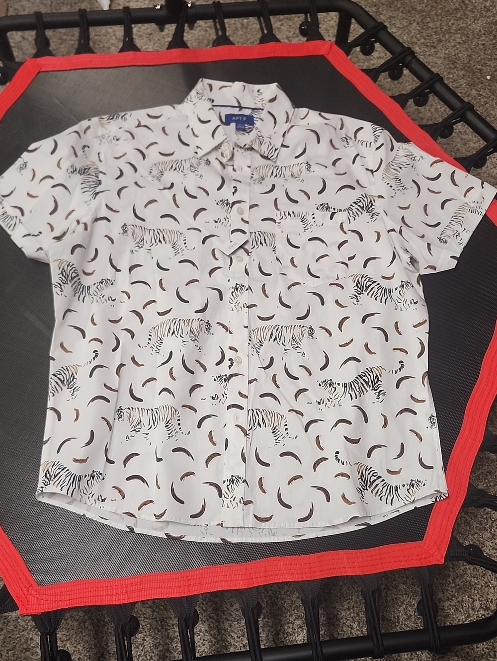 Apt. 9 Tiger And Cresent Design Mens Dress Shirt Size L. #10